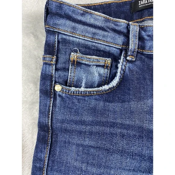 ZARA Trafaluc Denim Collection Women's Super Skinny Jeans US Size 2 (Pearls) NWT - Picture 10 of 16